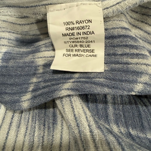 Blue Island Navy and White Striped Garment-#1216 - Picture 8 of 8